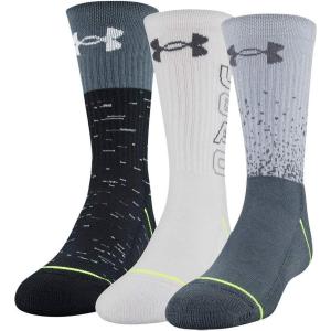 imageUnder Armour Youth Phenom Crew Socks 3PairsMod Gray Assorted
