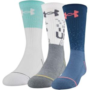 imageUnder Armour Youth Phenom Crew Socks 3PairsPetrol Blue Assorted
