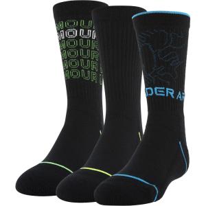 imageUnder Armour Youth Phenom Crew Socks 3PairsRadar Blue Assorted