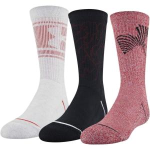 imageUnder Armour Youth Phenom Crew Socks 3PairsRed Assorted