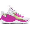imageUnder Armour Kids Pre School Jet 23 Basketball Shoe105 WhiteVivid MagentaMetallic Gold