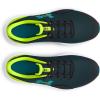 imageUnder Armour Boys Grade School Surge 4 Running Shoe003 BlackHigh Vis YellowCircuit Teal