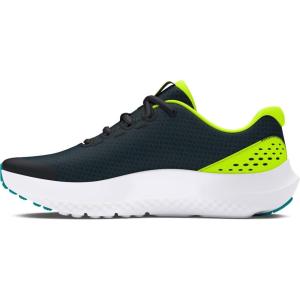 imageUnder Armour Boys Grade School Surge 4 Running Shoe003 BlackHigh Vis YellowCircuit Teal