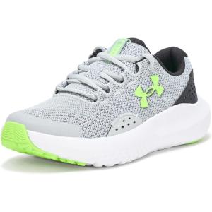 imageUnder Armour Boys Grade School Surge 4 Running Shoe012 Mod GrayBlackHyper Green