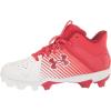 imageUnder Armour Boys Leadoff Mid Junior Rubber Molded Cleat Baseball ShoeRed