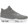 imageUnder Armour Boys Leadoff Mid Rm Jr 30 Sneaker100 Baseball GrayBaseball GrayWhite