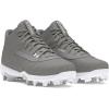 imageUnder Armour Boys Leadoff Mid Rm Jr 30 Sneaker100 Baseball GrayBaseball GrayWhite