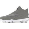 imageUnder Armour Boys Leadoff Mid Rm Jr 30 Sneaker100 Baseball GrayBaseball GrayWhite