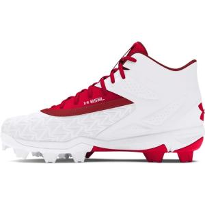 imageUnder Armour Boys Leadoff Mid Rm Jr 30 Sneaker600 RedWhiteRed
