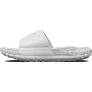 imageUnder Armour UnisexAdult Project Rock 3 Slides Sandal100 WhiteWhiteHalo Gray