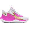 imageUnder Armour Unisex Adult Jet 23 Basketball Shoe105 WhiteVivid MagentaMetallic Gold