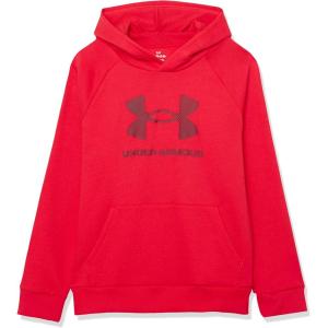 imageUnder Armour Boys Rival Fleece Big Logo Hoodie600 Red   Dark Maroon