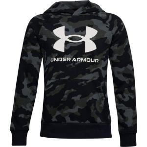 imageUnder Armour Boys Rival Fleece Printed HoodieBaroque Green 310Onyx White