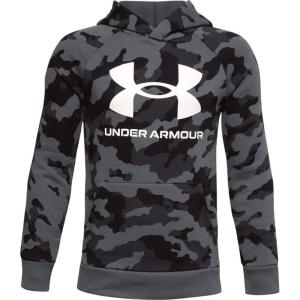 imageUnder Armour Boys Rival Fleece Printed HoodieBlack 001Onyx White