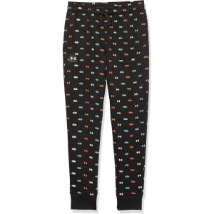 imageUnder Armour Boys Rival Fleece Printed Joggers001 Black   Onyx White