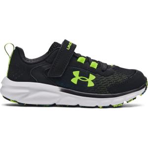 imageUnder Armour Kids Pre School Assert 9 Alternate Closure Running Shoe006 BlackStatic BlueLime Surge