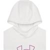 imageUnder Armour Girls Fleece Big Logo Hoodie100 White   Mystic Magenta