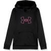 imageUnder Armour Girls Fleece Big Logo Hoodie001 Black   Rebel Pink