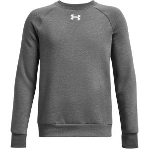 imageUnder Armour Boys Rival Fleece Crew025 Castlerock Light Heather   White