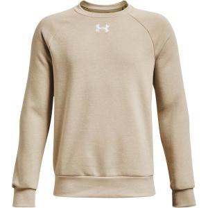 imageUnder Armour Boys Rival Fleece Crew289 Khaki Base  Khaki Base Light Heather  White