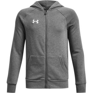 imageUnder Armour Boys Rival Fleece Full Zip Hoodie025 Castlerock Light Heather   White