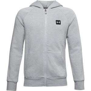 imageUnder Armour Boys Rival Fleece Full Zip HoodieMod Gray Light Heather 011Onyx White