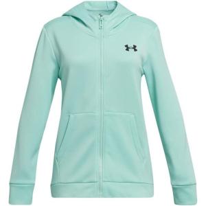 imageUnder Armour Girls Armour Fleece Full Zip Hoodie361 Neo Turquoise   Black