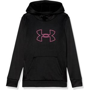 imageUnder Armour Girls Fleece Big Logo Hoodie001 Black   Rebel Pink