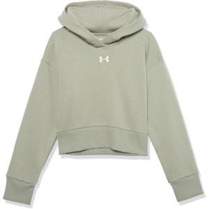 imageUnder Armour Girls Rival Fleece Crop Hoodie504 Grove Green   White