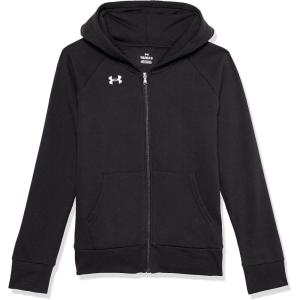 imageUnder Armour Girls Rival Fleece Full Zip Hoodie001 Black   White
