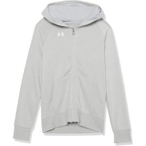 imageUnder Armour Girls Rival Fleece Full Zip Hoodie012 Mod Gray Light Heather   White