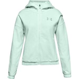 imageUnder Armour Girls Rival Fleece Full Zip HoodieSeaglass Blue 403Comet Green