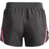 imageUnder Armour Girls Fly by Shorts011 Jet Gray   Pink Punk