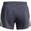 imageUnder Armour Girls Fly by Shorts044 Downpour Gray  Matrix Green  Reflective