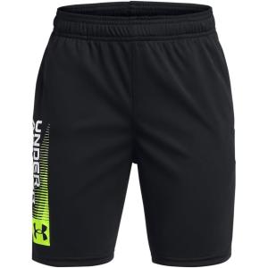imageUnder Armour Boys Tech Wordmark Shorts001 Black   Highvis Yellow