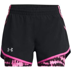 imageUnder Armour Girls Fly by 2in1 Shorts001 Black  Rebel Pink  Reflective