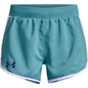 imageUnder Armour Girls Fly by Shorts433 Glacier Blue  Nebula Purple  Sonar Blue