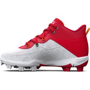 imageUnder Armour Boys Harper 8 Mid TPU Jr Baseball Shoe600 RedWhiteRed