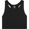 imageUnder Armour Girls Motion Crop Tank Top001 Black   Jet Gray