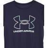 imageUnder Armour Girls Tech Big Logo Short Sleeve TShirt410 Midnight Navy   Antifreeze