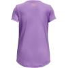imageUnder Armour Girls Tech Big Logo Short Sleeve TShirt562 Digi Purple  Charged Cherry  After Burn