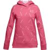imageUnder Armour Girls Rival Fleece Printed HoodiePink Lemonade 668Cerise
