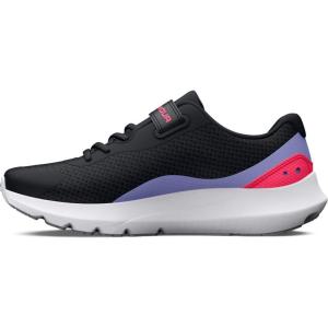 imageUnder Armour Girls Surge 3 Alternate Closure Running Shoe002 BlackPurple IcePink Shock