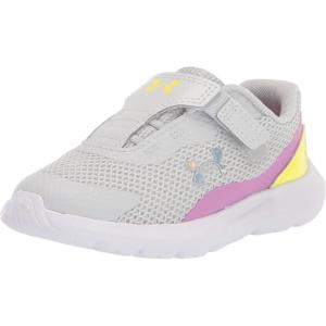 imageUnder Armour Girls Surge 3 Alternate Closure Running Shoe101 Halo GrayJellyfishIridescent