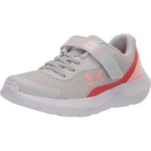 imageUnder Armour Girls Surge 3 Alternate Closure Running Shoe106 Halo GrayVenom RedPink Fizz
