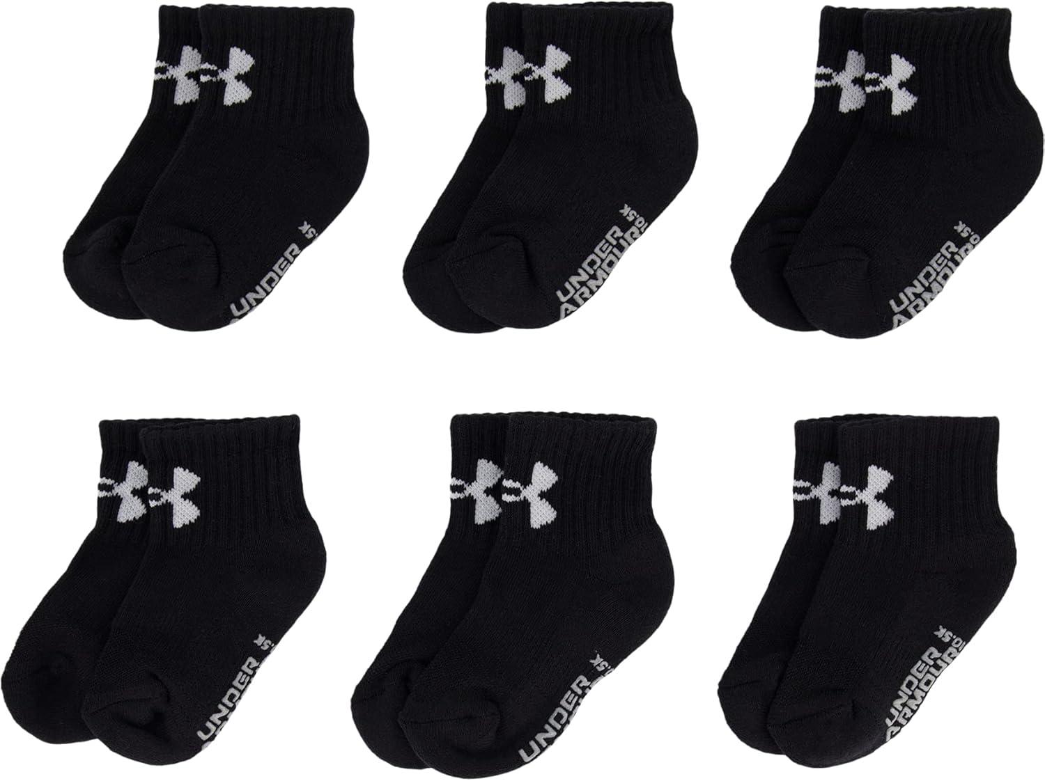 imageUnder Armour Boys Multi Pack Quarter SockBlack