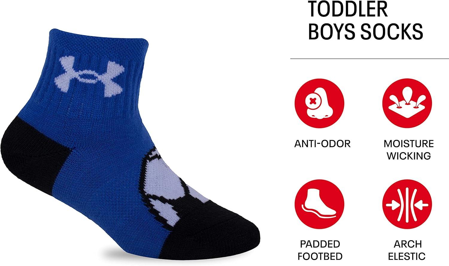 imageUnder Armour Boys Multi Pack Quarter SockBlue