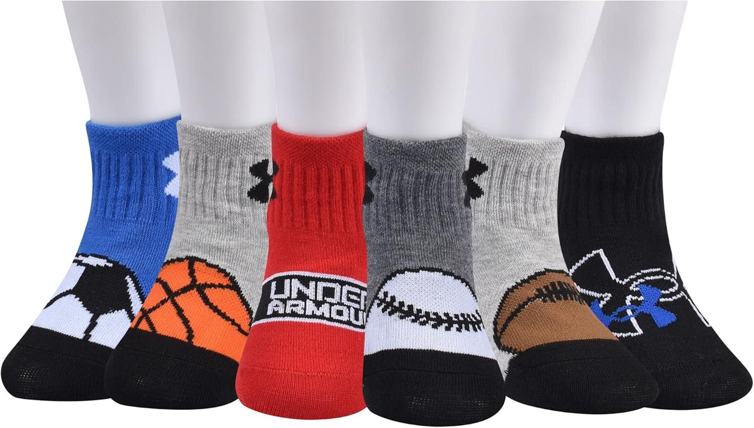 imageUnder Armour Boys Multi Pack Quarter SockBlue