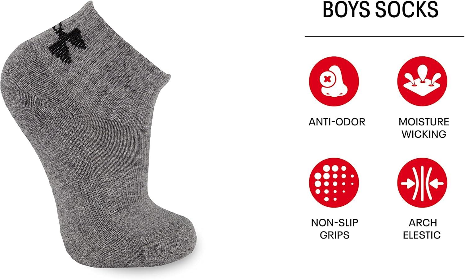 imageUnder Armour Boys Multi Pack Quarter SockColor Block
