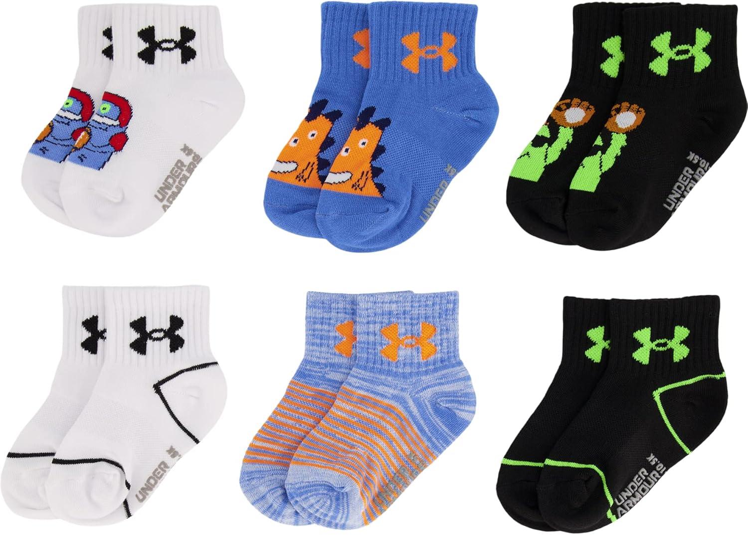 imageUnder Armour Boys Multi Pack Quarter SockDark Blue